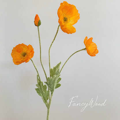 Lebensnahe Mohnblume Floral Stamm