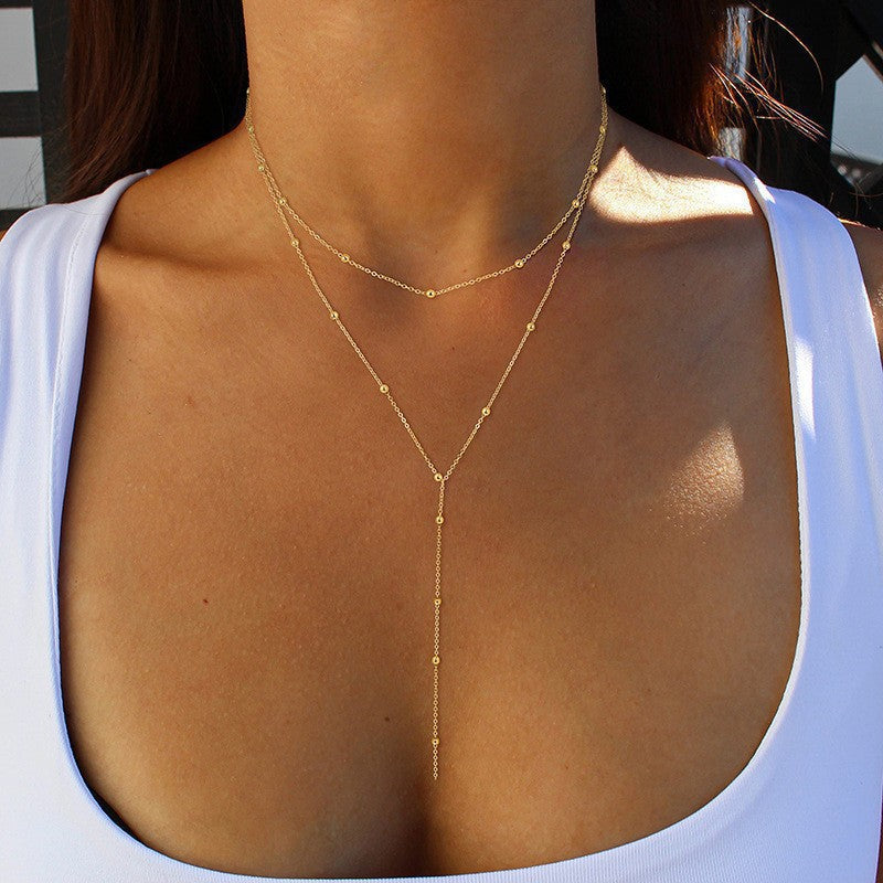 Multi-Schicht Lariat Halskette Brehn