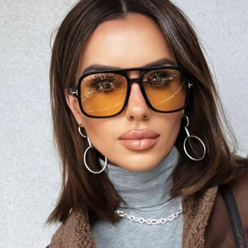 Damen Sonnenbrille im markanten, kantigen Design mit UV-Schutz Brehn
