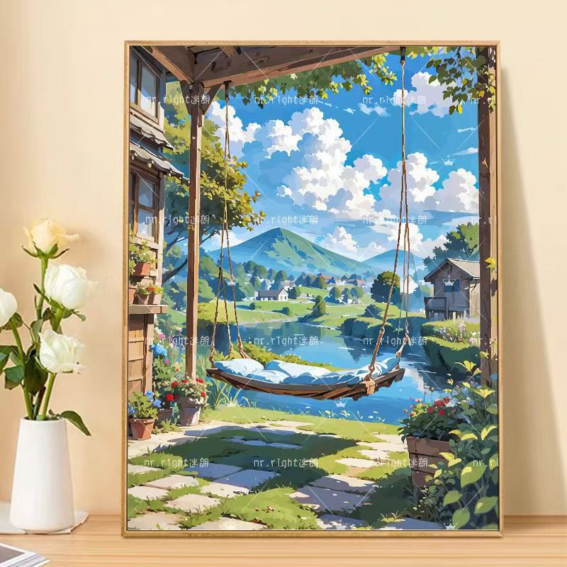 Szenische Landschaft Kunstdruck Brehn