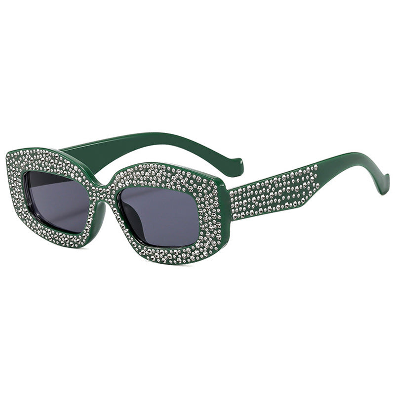Damen auffällige Sonnenbrille mit glamourösen Strasssteinen Brehn