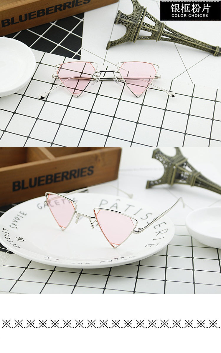 Damen geometrische Sonnenbrille mit elegantem Metallrahmen Brehn