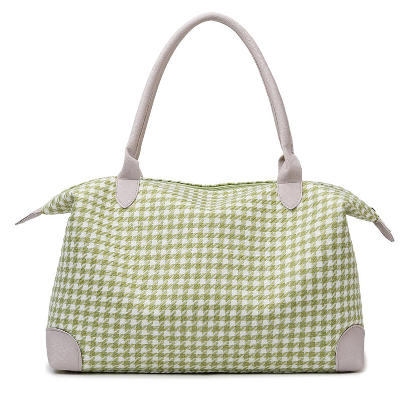 Modische Handtasche Im Zeitlosen Hahnentrittmuster Brehn
