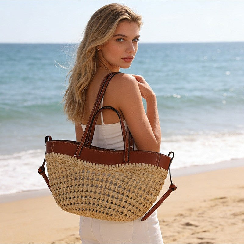 Handgefertigte Strohtasche Brehn