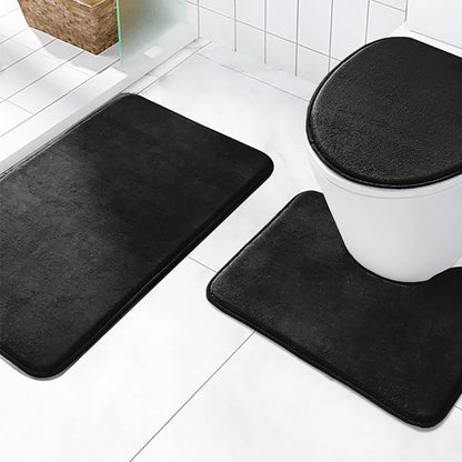 Weiches Plüsch-Badezimmermatten-Set