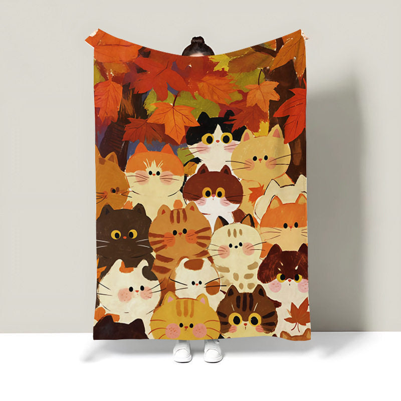 Katzen Druck Decke