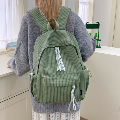 Leichtgewicht Gittermuster Kordelzug Rucksack Brehn