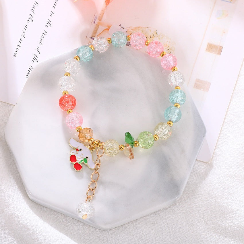 Verspieltes Armband mit Bunten Glasperlen Brehn