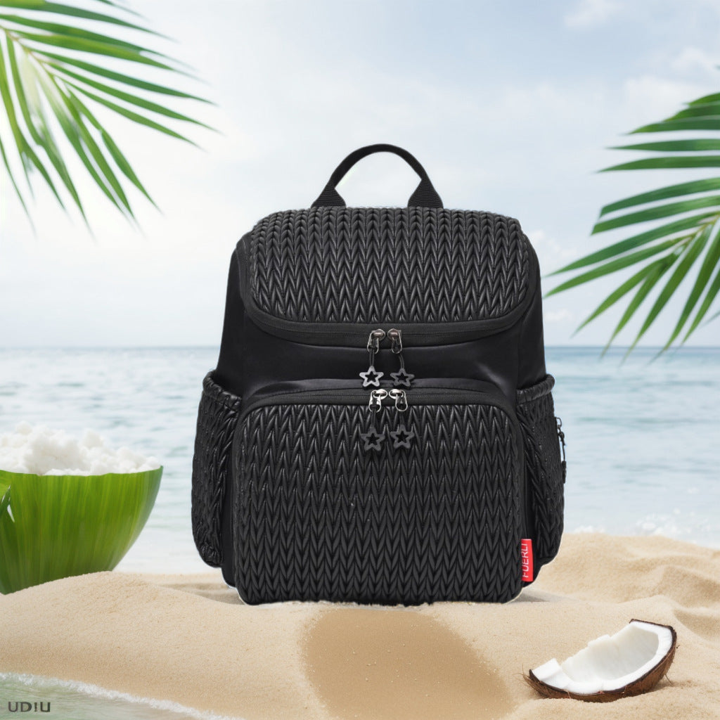 Texturierten Mehrfach-Taschen Rucksack Brehn