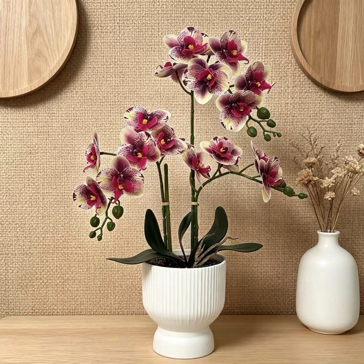 Lebensechte Orchideen Blumen Dekor