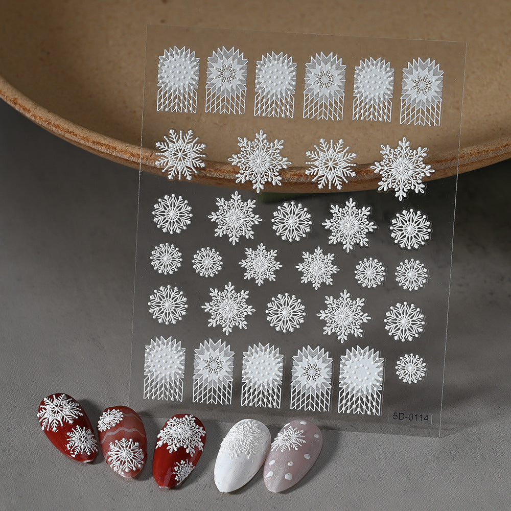 Schneeflocke Dekorative Nagelkunst Aufkleber Set