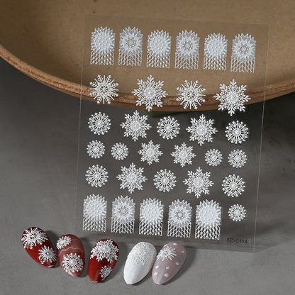 Schneeflocke Dekorative Nagelkunst Aufkleber Set