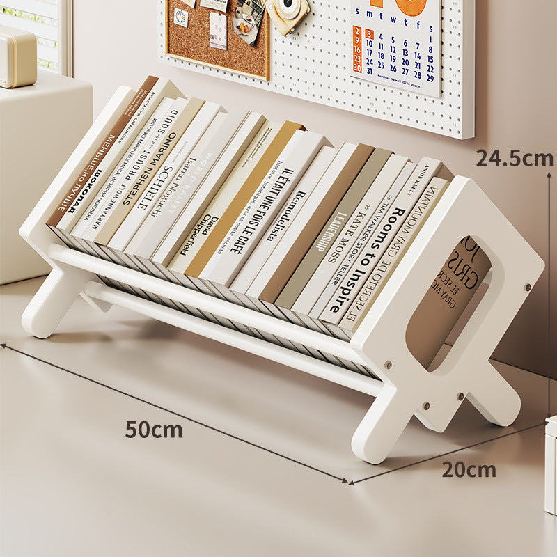 Abgewinkelter Bambus-Desktop-Buch- und Zeitschriftenständer mit rutschfesten Stäben