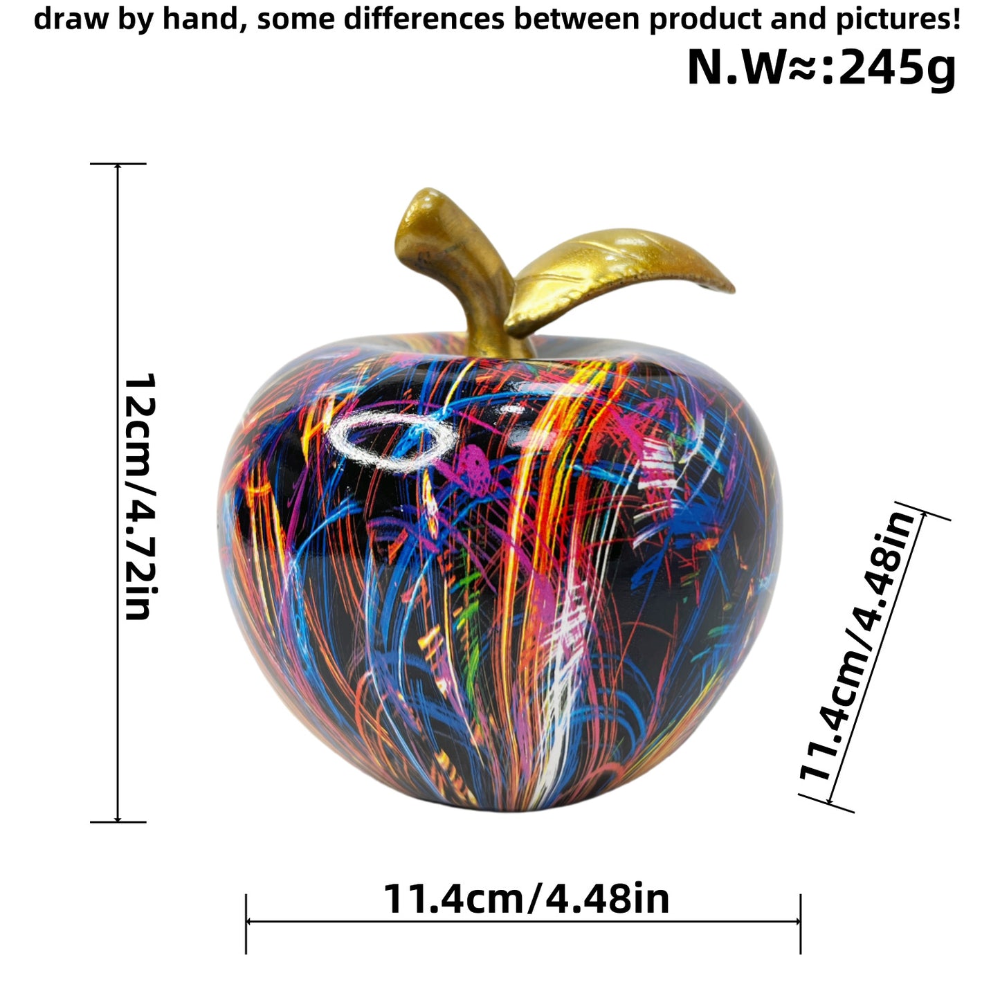 Dekorative Apfelfigur mit künstlerischem Design Brehn