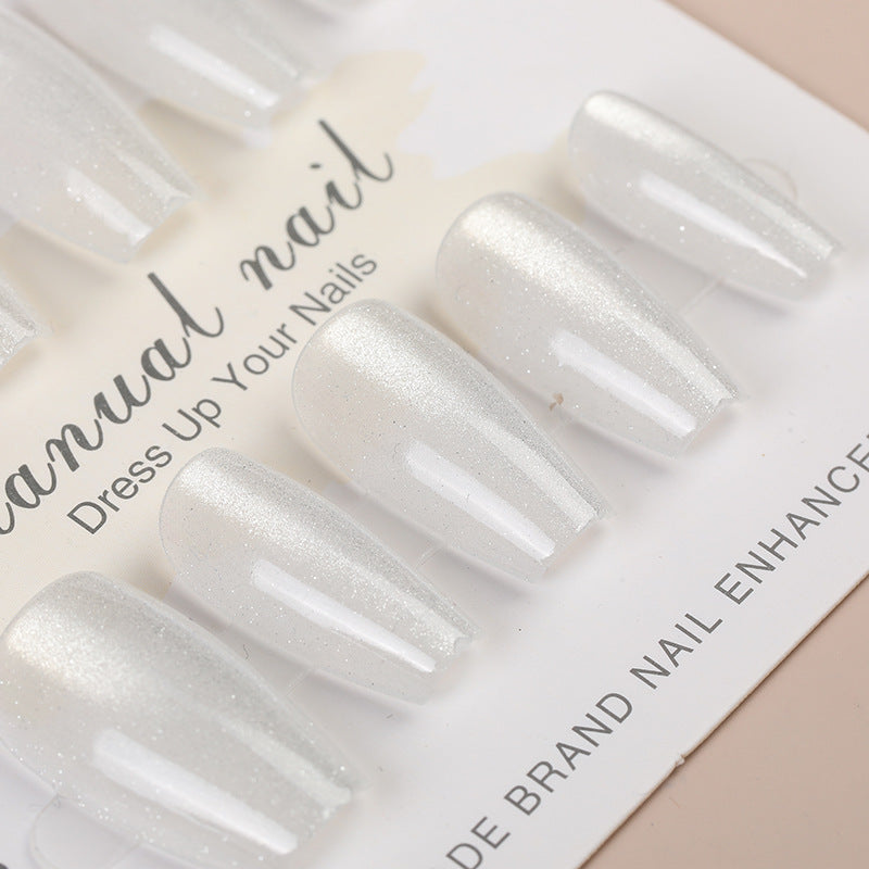 Iridescent Press-On Nagel Set mit Glitzer-Finish Brehn
