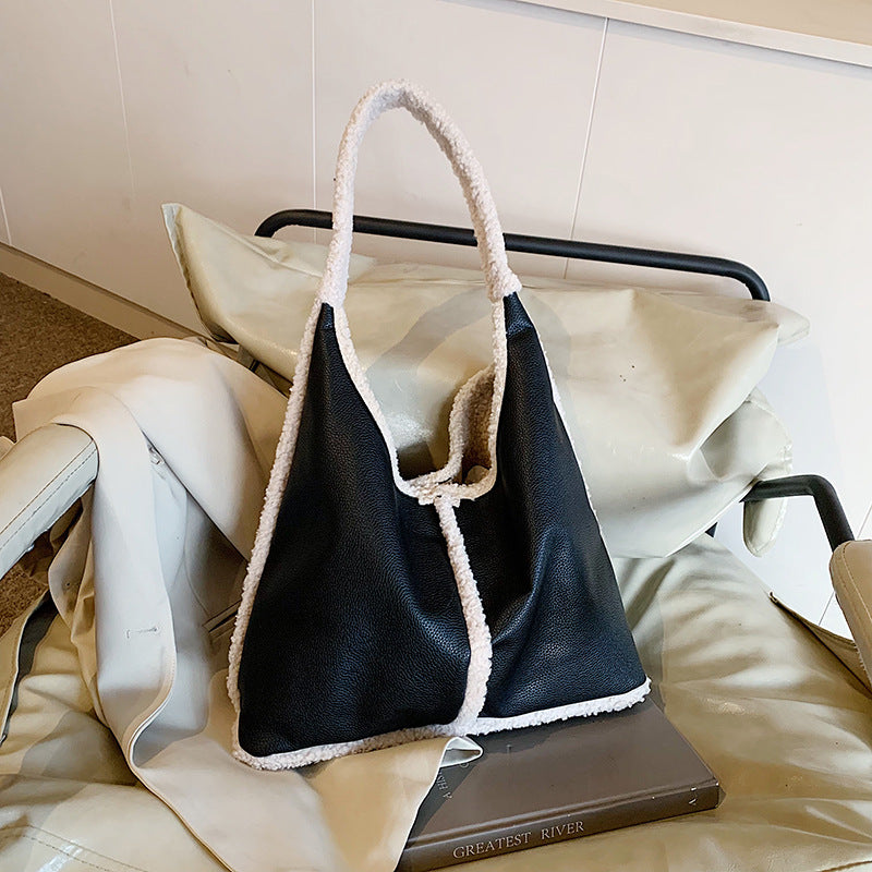Faux-Leder Tote Bag