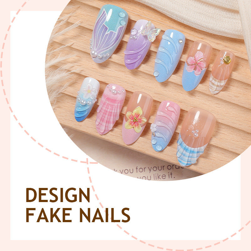 Kreatives Kunstnagelset mit floralen und farbenfrohen Akzenten Brehn