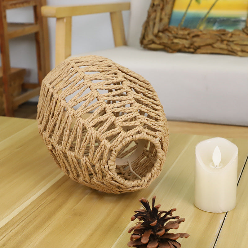 Kunstvoller Rattan Tischlampenschirm Brehn