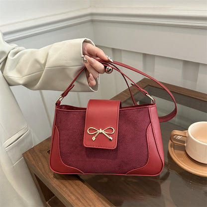 Stylish Faux Suede Handtasche Brehn
