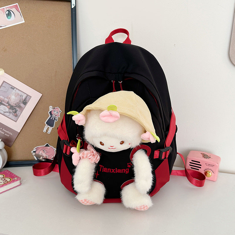 Rucksack mit Niedlichem Plüschmotiv und Praktischen Fächern Brehn