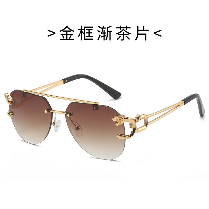 Damen Designer-Sonnenbrille mit elegantem Metallrahmen und polarisierenden Gläsern Brehn
