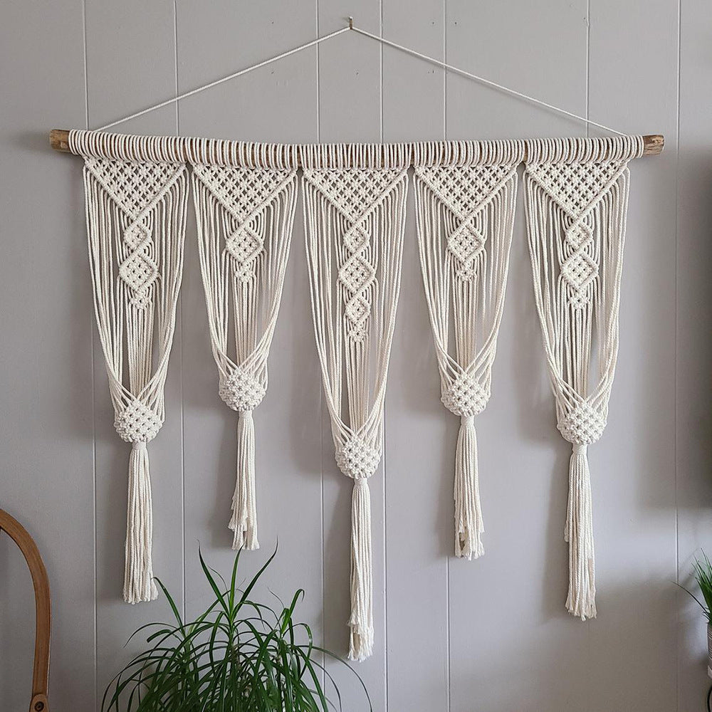 Elegante Makramee-Wandbehang mit komplizierten Details