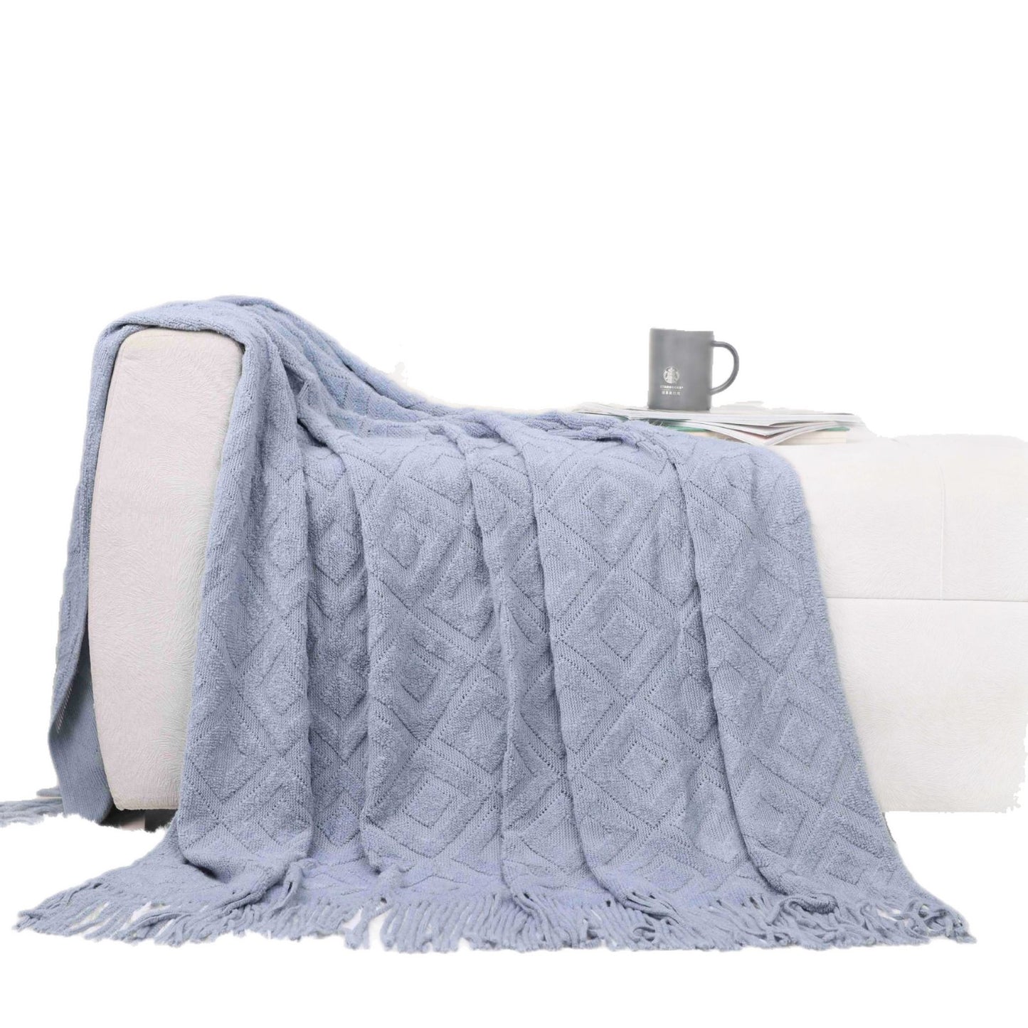 Gemütliche Strickdecke Brehn