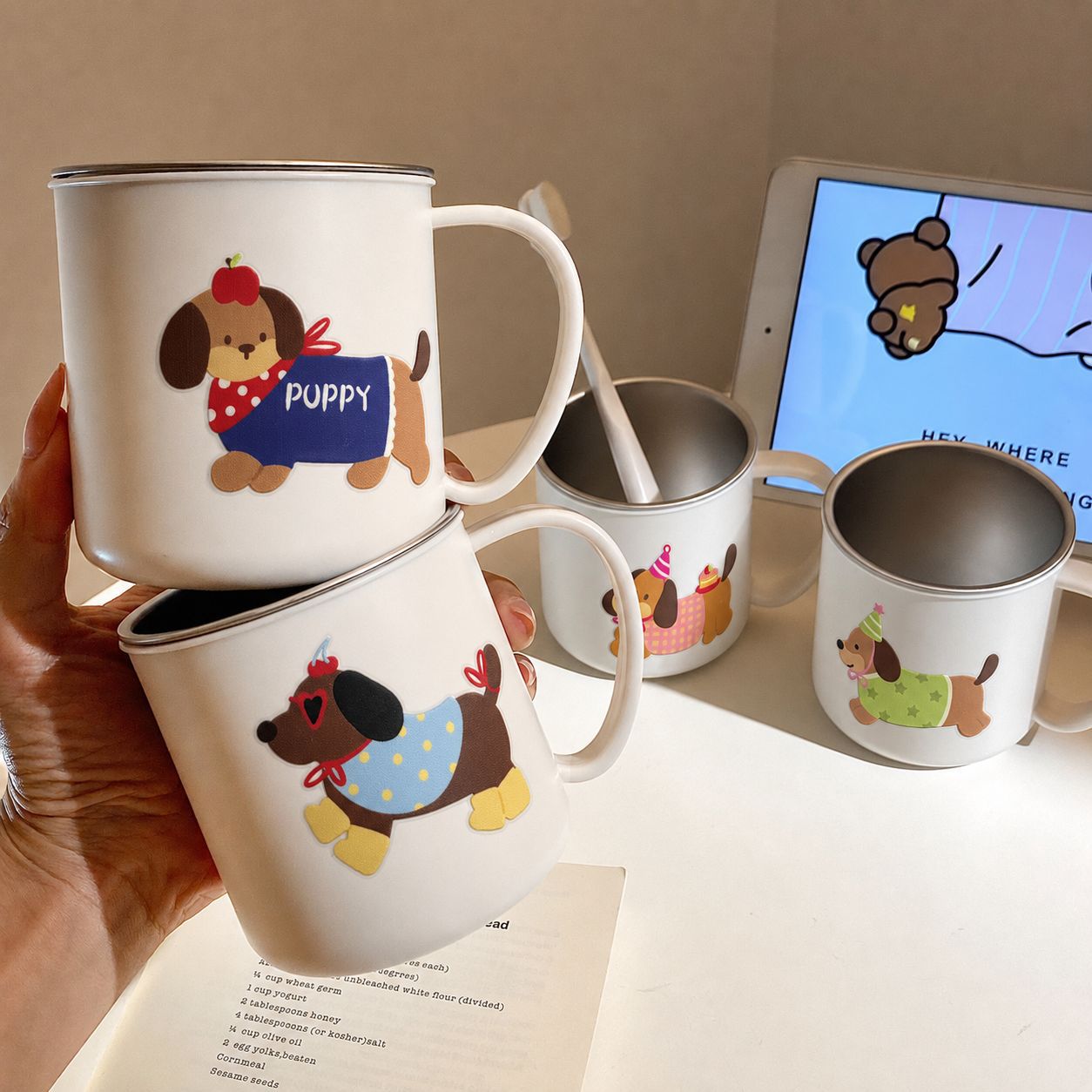 Keramiktasse mit Charmantem Hundemotiv Brehn
