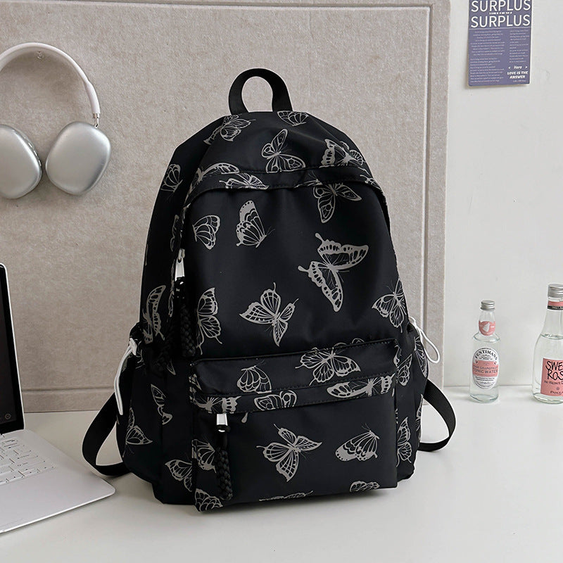 Elegante Schmetterlingsdruck Rucksack Brehn