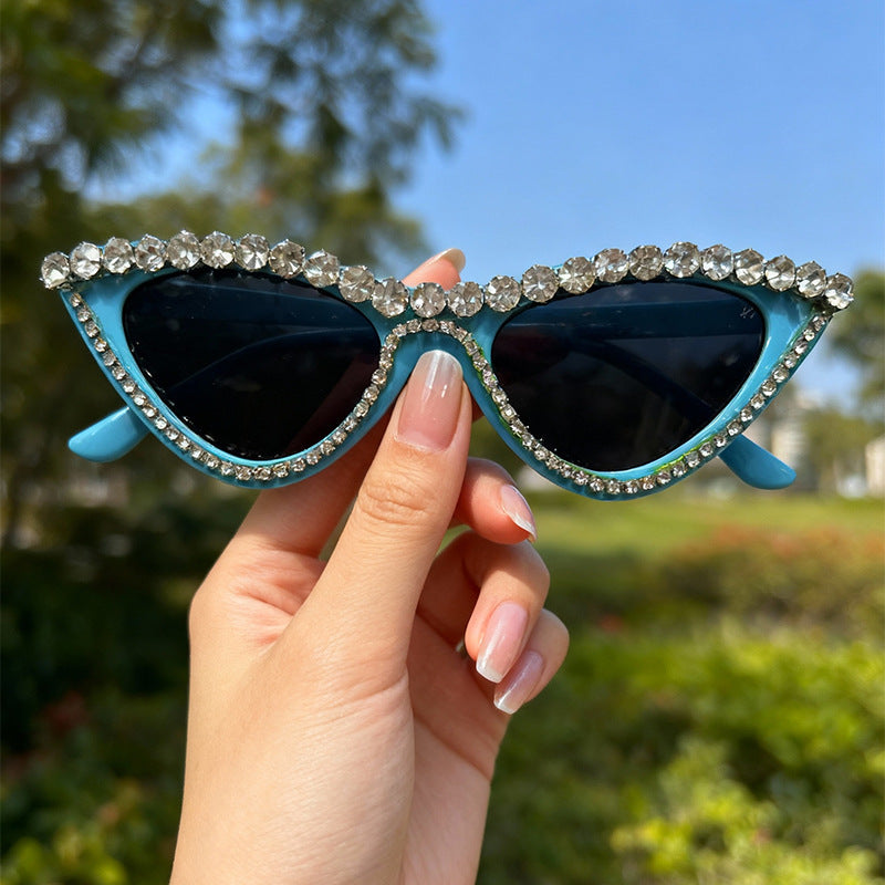 Glamouröse mit Strass veredelte Cat-Eye-Sonnenbrille Brehn