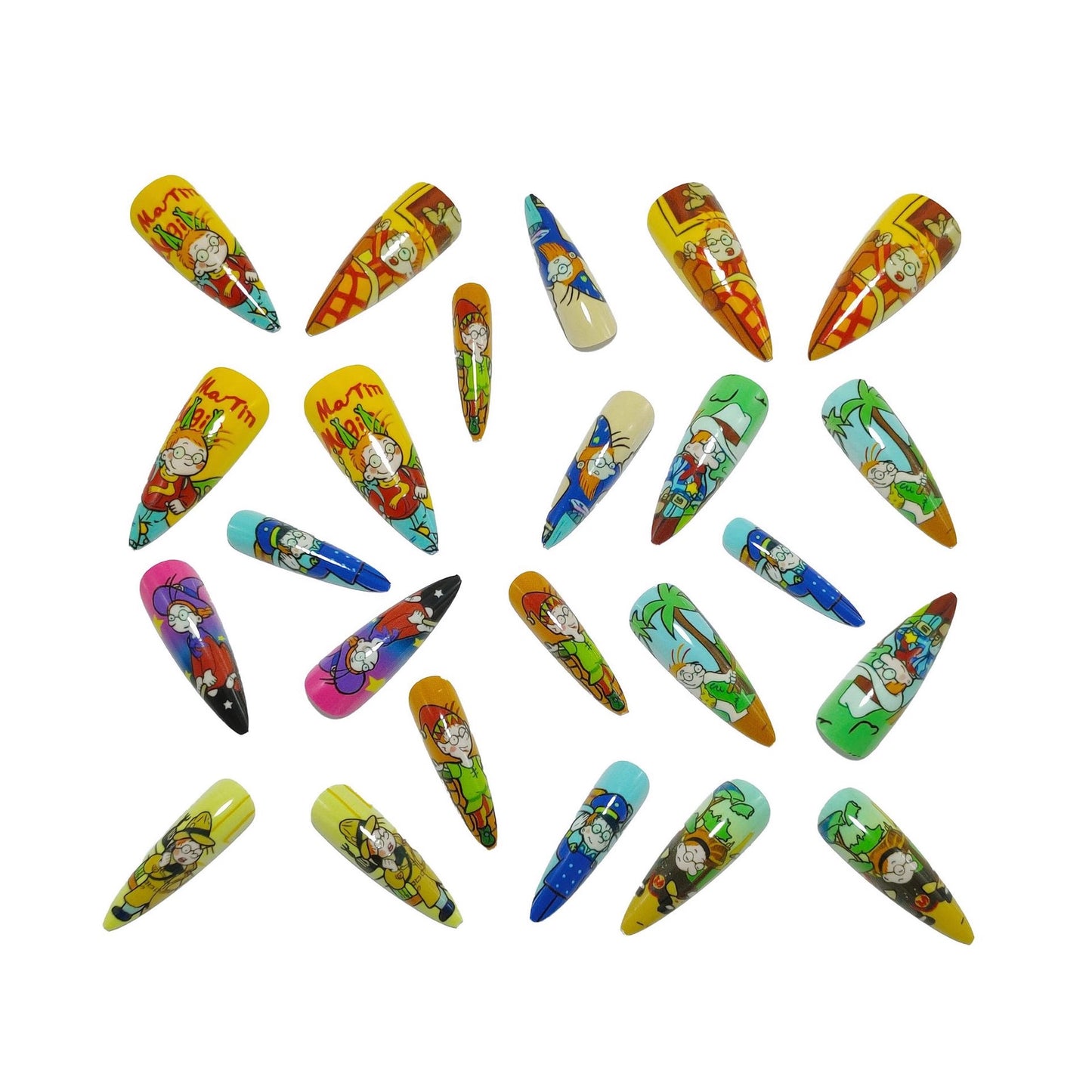 Kreatives Kunstnagel-Set mit Lustigen Cartoon-Motiven Brehn