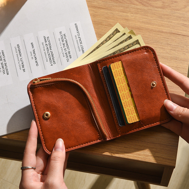 Klassische Leder Bi-Fold Geldbörse Brehn