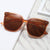 Damen quadratische Sonnenbrille mit verspiegeltem Farbverlauf Brehn