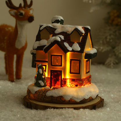 Beleuchtetes Weihnachtsdorf aus Keramik Brehn