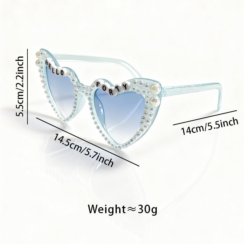 Perlenverzierte Cat-Eye-Sonnenbrille Brehn