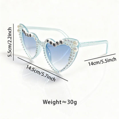 Perlenverzierte Cat-Eye-Sonnenbrille Brehn