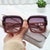 Damen modische oversized Sonnenbrille im geometrischen Design Brehn