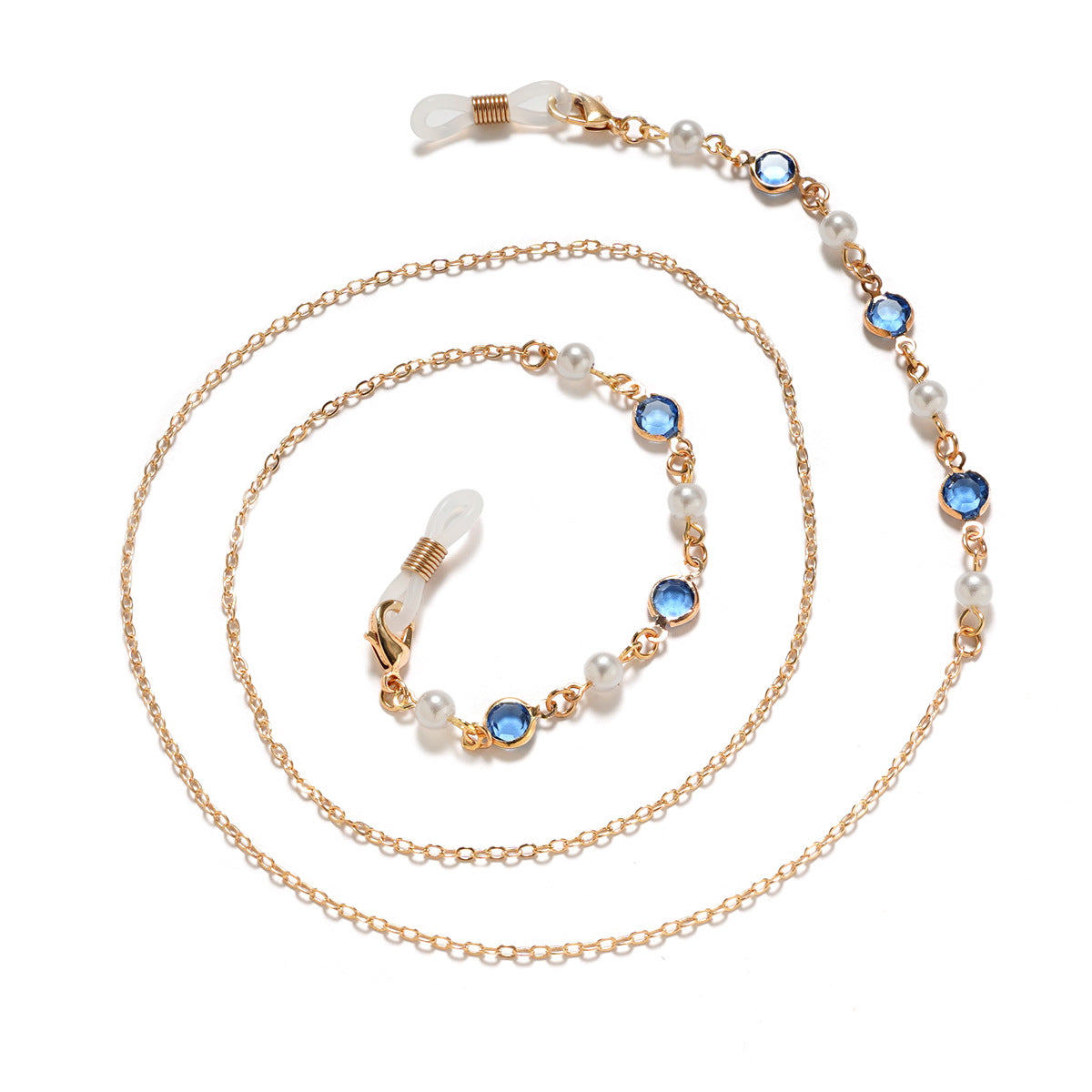 Elegante Perlen- und Amethyst-Brillenband Brehn