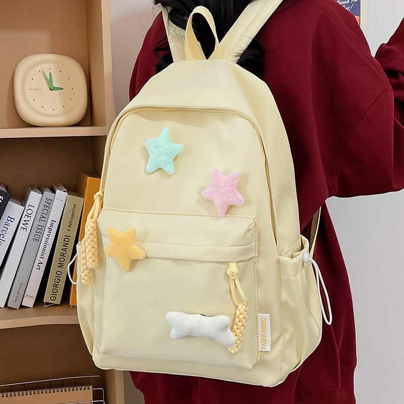 Niedlicher verspielter Rucksack mit Stern-Applikationen