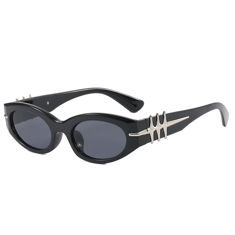 Damen elegante Cat-Eye Sonnenbrille mit modischen Akzenten Brehn