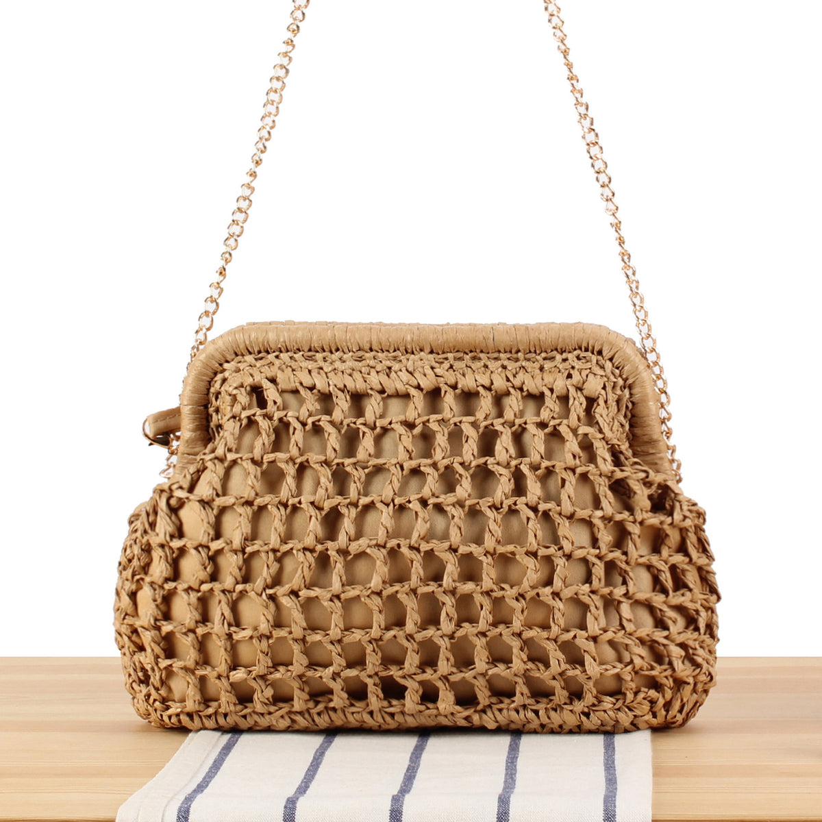Designer Schultertasche mit Elegantem Faltenmuster Brehn
