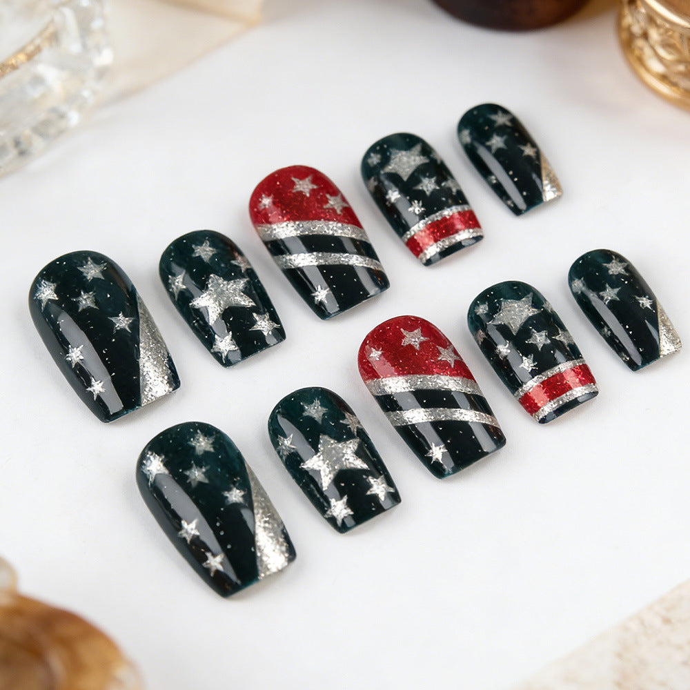 Künstlerisches Glamouröses Nagelset Brehn