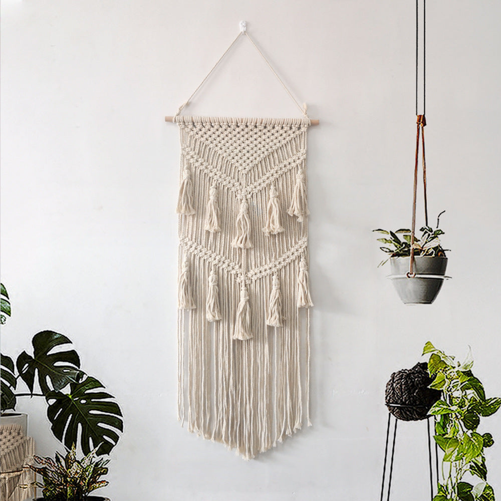 Macramé Wanddekoration mit kreativen Fransen