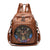 Kreativer bestickter Leder-Rucksack