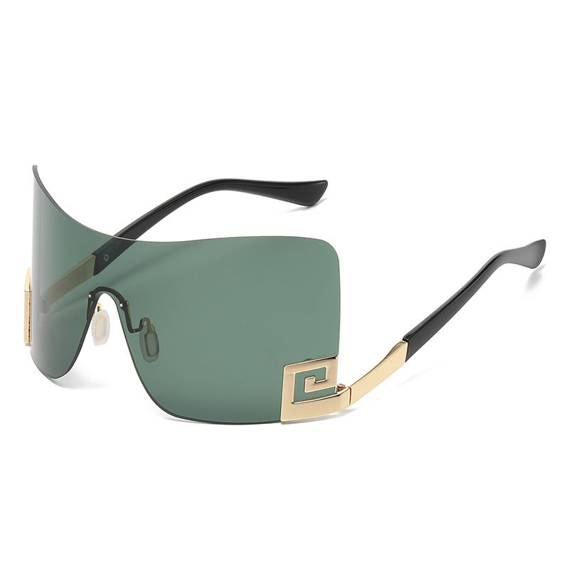 Damen Oversized Shield-Sonnenbrille mit extravagantem Design Brehn