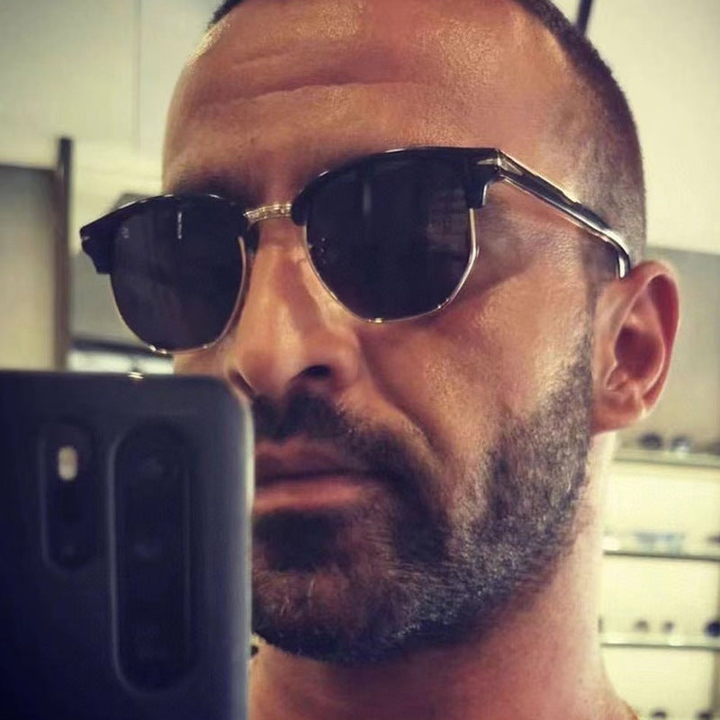 Damen geometrische Sonnenbrille mit luxuriösem Rahmen Brehn