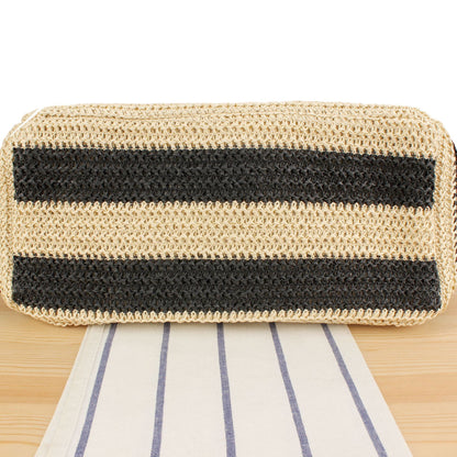 Strohtasche mit Eleganten Ledergriffen Brehn