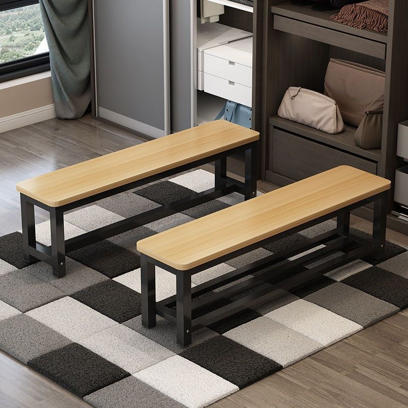 Sitzbank aus robustem Holz mit modernem Metallgestell Brehn