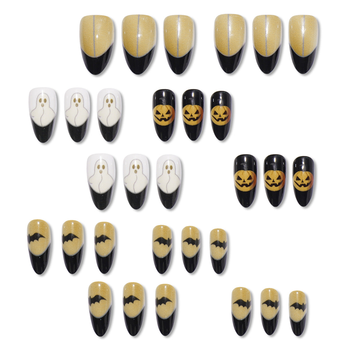 Halloween-Themen Press-On Nagelkunst Set