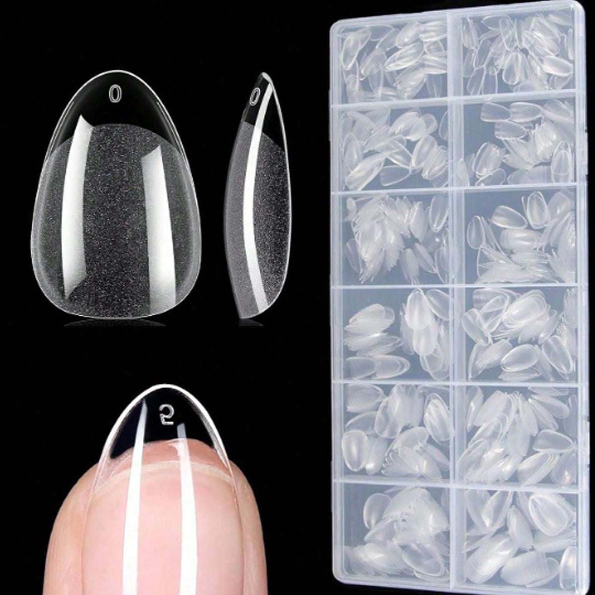 Clear Gel Nail Tip Set Brehn